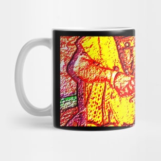 yellow hand Mug